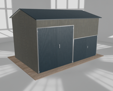 Hala stalowa 6x4m dwuspadowa Aluminium Wysoka