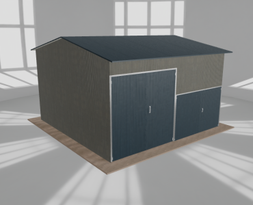 Hala stalowa 6x6m dwuspadowa Aluminium Wysoka