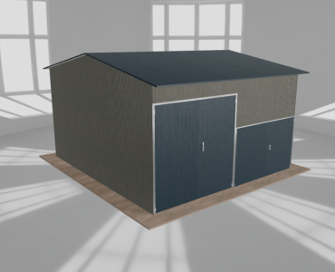 Hala stalowa 6x6.5m dwuspadowa Aluminium Wysoka
