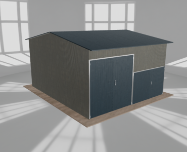 Hala stalowa 6x7m dwuspadowa Aluminium Wysoka