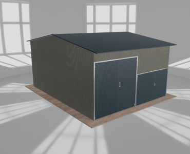 Hala stalowa 6x7.5m dwuspadowa Aluminium Wysoka