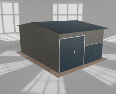 Hala stalowa 6x8m dwuspadowa Aluminium Wysoka