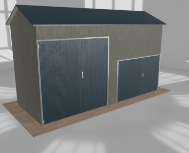 Hala stalowa 6.5x2.5m dwuspadowa Aluminium Wysoka