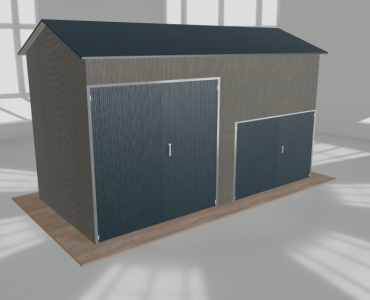Hala stalowa 6.5x3m dwuspadowa Aluminium Wysoka