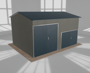 Hala stalowa 6.5x5m dwuspadowa Aluminium Wysoka
