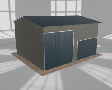 Hala stalowa 6.5x5.5m dwuspadowa Aluminium Wysoka