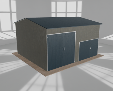 Hala stalowa 6.5x6m dwuspadowa Aluminium Wysoka