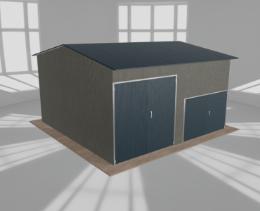 Hala stalowa 6.5x6.5m dwuspadowa Aluminium Wysoka