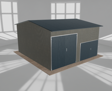 Hala stalowa 6.5x7m dwuspadowa Aluminium Wysoka
