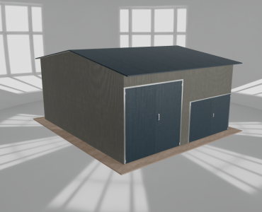 Hala stalowa 6.5x7.5m dwuspadowa Aluminium Wysoka