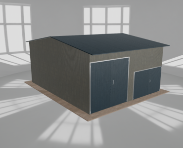 Hala stalowa 6.5x8m dwuspadowa Aluminium Wysoka