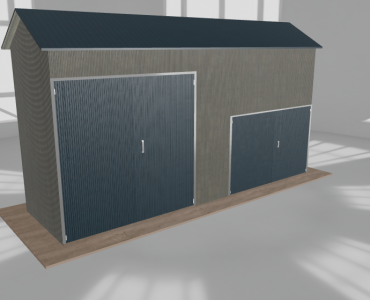 Hala stalowa 7x2m dwuspadowa Aluminium Wysoka
