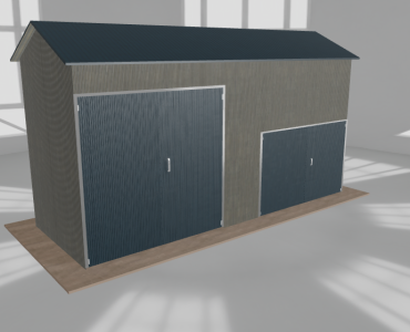Hala stalowa 7x2.5m dwuspadowa Aluminium Wysoka