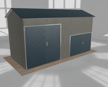 Hala stalowa 7x3m dwuspadowa Aluminium Wysoka