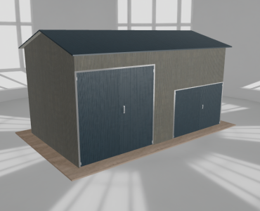 Hala stalowa 7x4m dwuspadowa Aluminium Wysoka