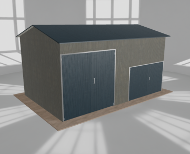 Hala stalowa 7x4.5m dwuspadowa Aluminium Wysoka