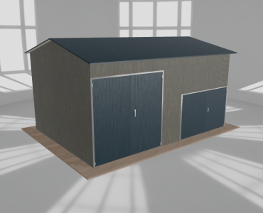 Hala stalowa 7x5m dwuspadowa Aluminium Wysoka