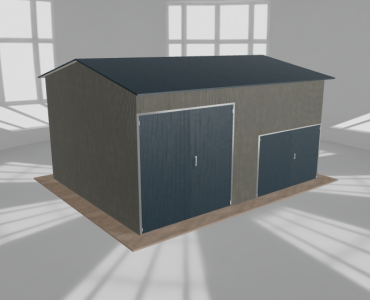 Hala stalowa 7x5.5m dwuspadowa Aluminium Wysoka