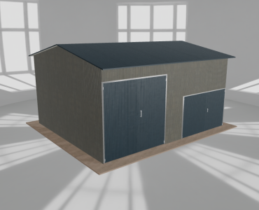 Hala stalowa 7x6m dwuspadowa Aluminium Wysoka