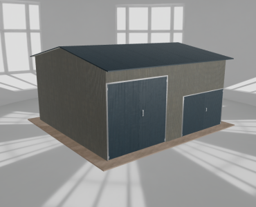 Hala stalowa 7x6.5m dwuspadowa Aluminium Wysoka