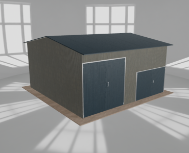 Hala stalowa 7x7m dwuspadowa Aluminium Wysoka