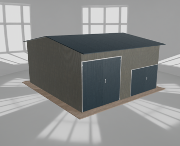 Hala stalowa 7x7.5m dwuspadowa Aluminium Wysoka