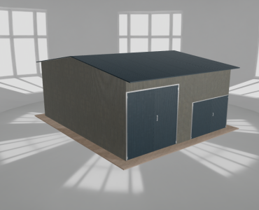 Hala stalowa 7x8.5m dwuspadowa Aluminium Wysoka