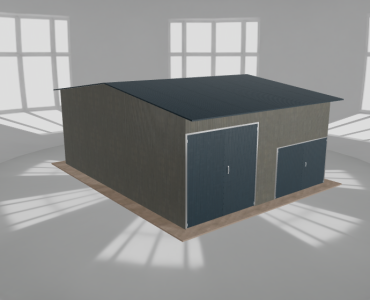Hala stalowa 7x9m dwuspadowa Aluminium Wysoka
