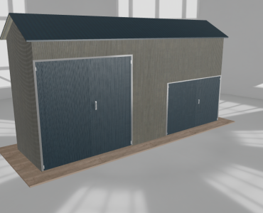 Hala stalowa 7.5x2m dwuspadowa Aluminium Wysoka