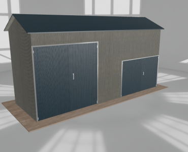 Hala stalowa 7.5x2.5m dwuspadowa Aluminium Wysoka