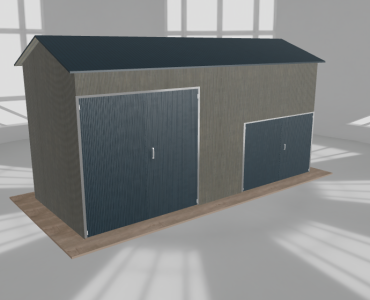 Hala stalowa 7.5x3m dwuspadowa Aluminium Wysoka