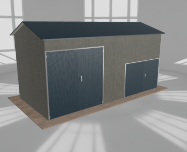 Hala stalowa 7.5x3.5m dwuspadowa Aluminium Wysoka