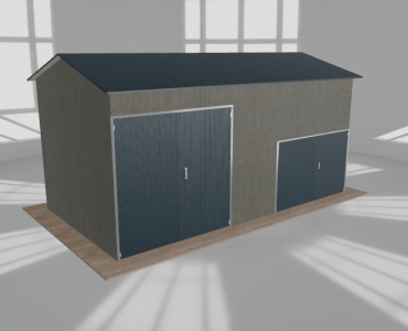 Hala stalowa 7.5x4m dwuspadowa Aluminium Wysoka