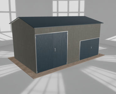 Hala stalowa 7.5x4.5m dwuspadowa Aluminium Wysoka