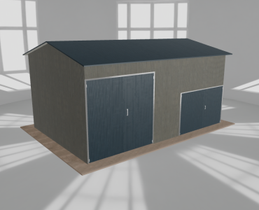Hala stalowa 7.5x5m dwuspadowa Aluminium Wysoka