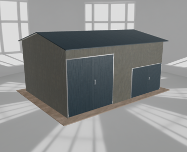 Hala stalowa 7.5x5.5m dwuspadowa Aluminium Wysoka