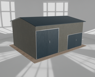 Hala stalowa 7.5x6m dwuspadowa Aluminium Wysoka