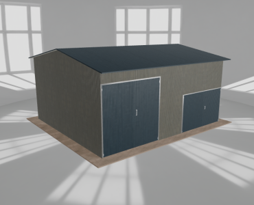 Hala stalowa 7.5x6.5m dwuspadowa Aluminium Wysoka