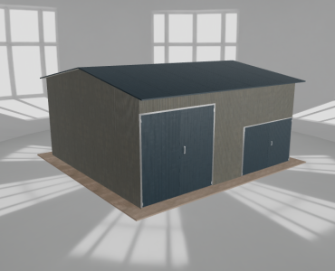 Hala stalowa 7.5x7m dwuspadowa Aluminium Wysoka