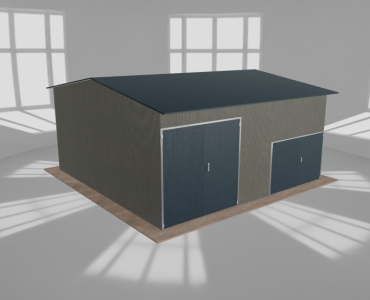Hala stalowa 7.5x7.5m dwuspadowa Aluminium Wysoka