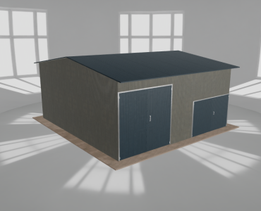 Hala stalowa 7.5x8m dwuspadowa Aluminium Wysoka