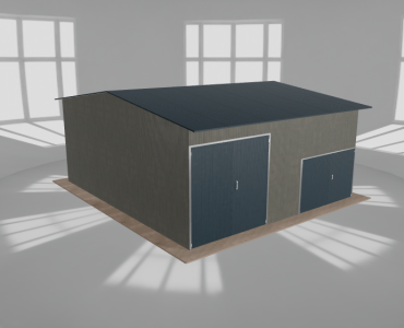 Hala stalowa 7.5x8.5m dwuspadowa Aluminium Wysoka
