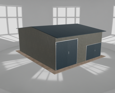 Hala stalowa 7.5x9m dwuspadowa Aluminium Wysoka