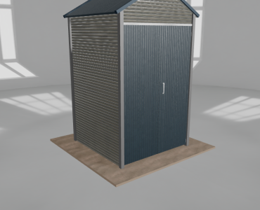 Hala blaszana 2x2m dwuspadowa Aluminium Wysoka
