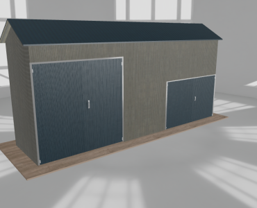Hala stalowa 8x2m dwuspadowa Aluminium Wysoka
