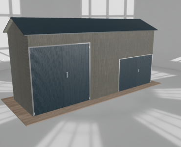 Hala stalowa 8x2.5m dwuspadowa Aluminium Wysoka