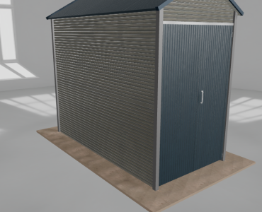 Hala blaszana 2x4m dwuspadowa Aluminium Wysoka