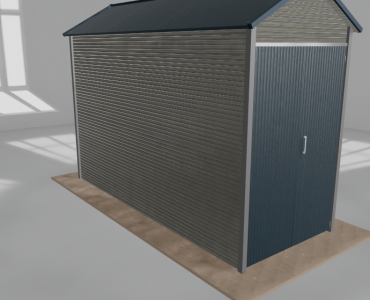 Hala blaszana 2x5m dwuspadowa Aluminium Wysoka