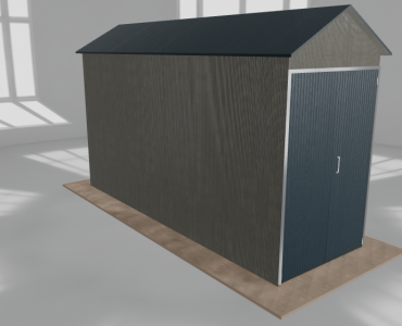 Hala blaszana 2x6m dwuspadowa Aluminium Wysoka