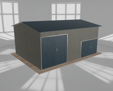Hala stalowa 8x6m dwuspadowa Aluminium Wysoka